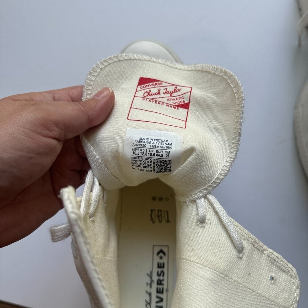 Converse Hi Platform Shoes Womens Size 12.5 White70 De Luxe Heel Western A10335C - Picture 3 of 9
